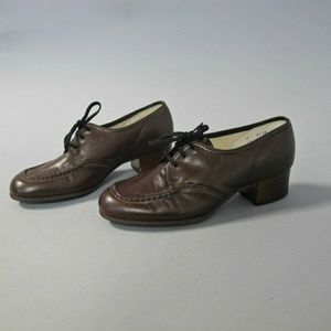 1960s Dark Brown Lace up Oxfords